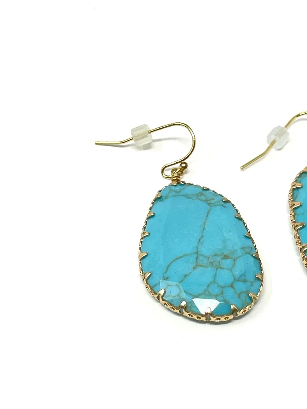 New Anthropologie Turquoise Drop Dangle Earrings - Picture 2 of 4